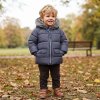 GX550: Blue Textured Padded Coat (12-24 Months)